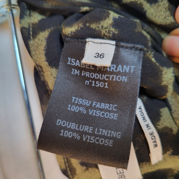 Isabel Marant Etoile Womens Animal Print Ruched Mini Skirt Size 36 Black Y2k - Picture 5 of 10